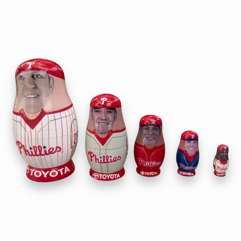 Philadelphia Phillies Babooshkah Nesting Dolls 2003 Collectible Set of 5